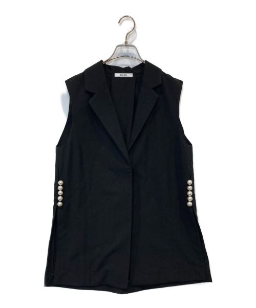 Snidel（スナイデル）Snidel (スナイデル) ロングパールジレ ブラック サイズ:FREEの古着・服飾アイテム