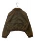 ZARA (ザラ) ワックスクロップド ボンバージャケット ブラウン サイズ:L：3980円