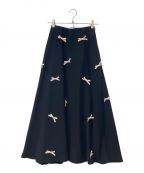 TSURU by MARIKO OIKAWAツルバイマリコオイカワ）の古着「Aria リボン付きスカート」｜ブラック
