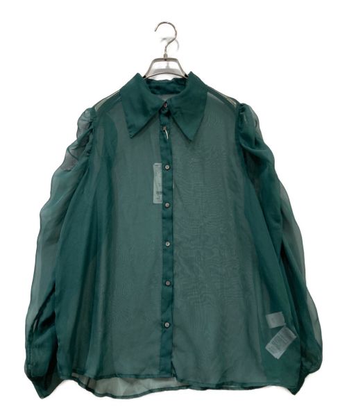 HARE（ハレ）HARE (ハレ) ソデギャザーシアーシャツ グリーン サイズ:FREEの古着・服飾アイテム