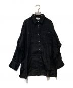 1er Arrondissementプルミエ アロンディスモン）の古着「リネンオーバーサイズシャツ」｜ブラック