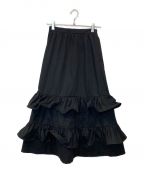 Honey mi Honeyハニーミーハニー）の古着「wire frill cotton long skirt / フリルスカート」｜ブラック