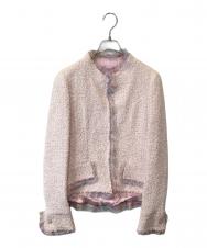 CHANEL (シャネル) 04C アイスクリーム柄ツイードジャケット P22468W03245 ピンク サイズ:38