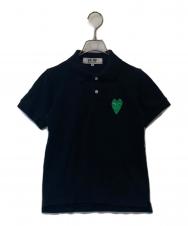 PLAY COMME des GARCONS (プレイコムデギャルソン) One-point logo patch S/S polo shirt　AZ-T045 ブラック サイズ:S