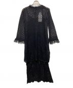 Ameri VINTAGE（）の古着「LAYERED KNIT DRESS」｜ブラック
