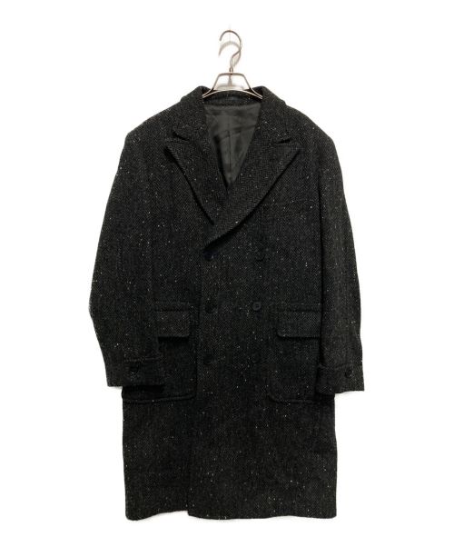 NEWYORKER（ニューヨーカー）NEWYORKER (ニューヨーカー) ヘリンボーンウールコート ブラック サイズ:Ⅿの古着・服飾アイテム