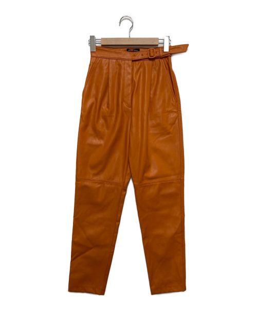 MAISON SPECIAL（メゾンスペシャル）MAISON SPECIAL (メゾンスペシャル) ヴィーガンレザーテーパードパンツ オレンジ サイズ:SIZE 36の古着・服飾アイテム