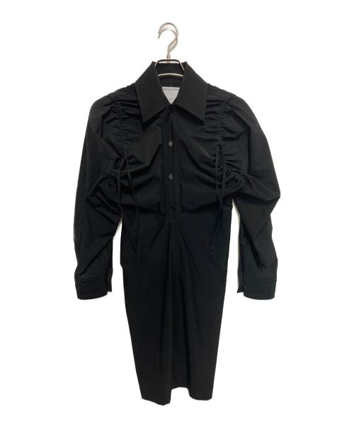 BOTTEGA VENETA（ボッテガベネタ）BOTTEGA VENETA (ボッテガベネタ) ドレス ワンピース ウール ミニ ブラケット ブラック サイズ:34の古着・服飾アイテム