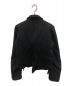 BLACK COMME des GARCONS (ブラックコムデギャルソン) 縮絨ウールライダースジャケット ブラック サイズ:S：9800円