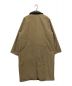 FIL DE FER (フィルデフェール) ポプリン中綿チェック衿ロングコート オリーブ サイズ:F：12800円