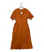 moussyマウジー）の古着「WAIST FIT TUCK ドレス」｜オレンジ