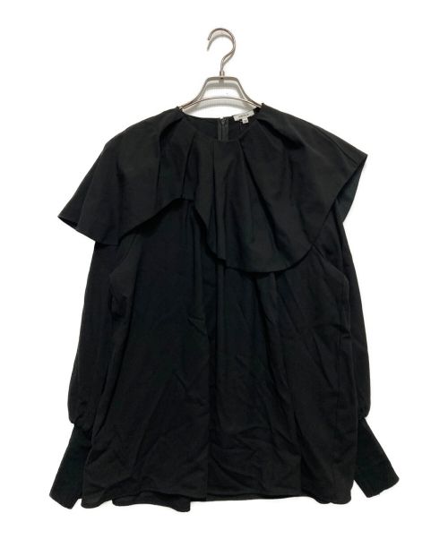 ENFOLD（エンフォルド）ENFOLD (エンフォルド) WAVE COLLAR PULLOVER ブラック サイズ:SIZE38の古着・服飾アイテム
