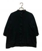 BLACK by moussyブラックバイマウジー）の古着「stand collar shirt」｜ブラック