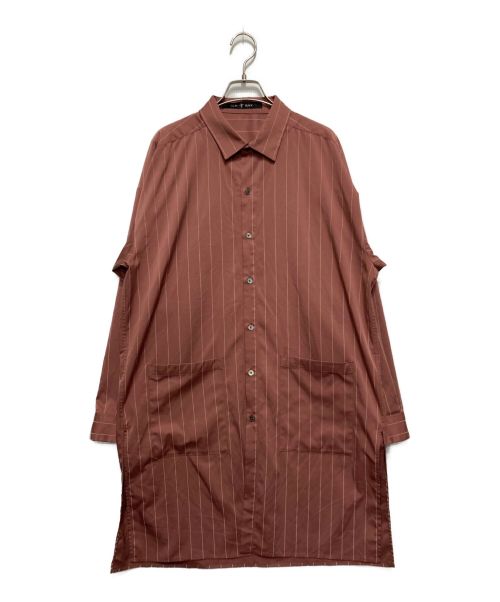 NO ID.（ノーアイディー）NO ID. (ノーアイディー) サイドスリットロングシャツ　445006-945S ピンク サイズ:ONEの古着・服飾アイテム
