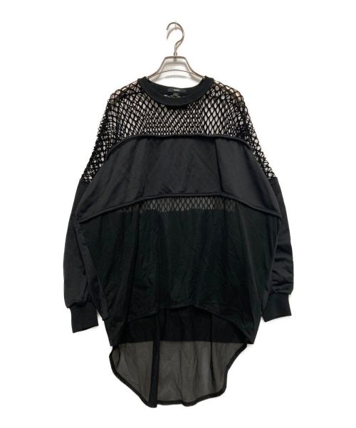DIESEL（ディーゼル）DIESEL (ディーゼル) 異素材ミックススウェット ブラック サイズ:XXSの古着・服飾アイテム