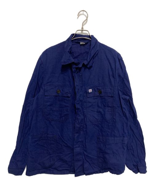 SANFOR（サンフォー）SANFOR (サンフォー) ヘリンボンワークジャケット ネイビー サイズ:SIZE52の古着・服飾アイテム