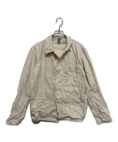 SANFOR（サンフォー）SANFOR (サンフォー) ヘリンボンワークジャケット ホワイト サイズ:SIZE44の古着・服飾アイテム