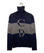 Christian Dior Sportsクリスチャン ディオールスポーツ）の古着「タートルネックニット」｜ネイビー
