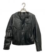 KINUキヌ）の古着「一枚革ラムレザージャケット　UV-00001」｜ブラック