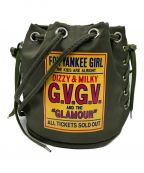 Hysteric Glamour×G.V.G.Vヒステリックグラマー×ジーヴィージーヴィー）の古着「LACE UP BUCKET BAG GV1835001」｜オリーブ
