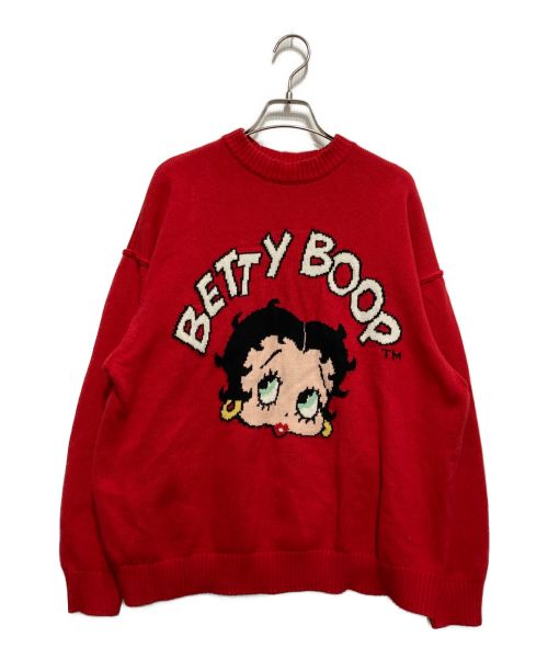 BETTY BOOP（ベティー・ブープ）BETTY BOOP (ベティー・ブープ) SLY (スライ) ニット　030FAZ01-5800 レッド サイズ:Freeの古着・服飾アイテム