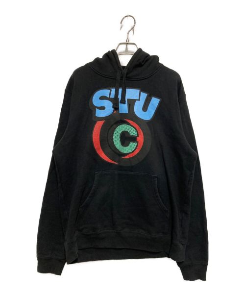 stussy（ステューシー）stussy (ステューシー) プルオーバーパーカー ブラック サイズ:Lの古着・服飾アイテム