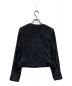 AMACA (アマカ) シャンブレーデニムノーカラージャケット ブラック サイズ:38：5000円