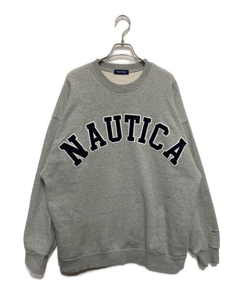 NAUTICA（ノーティカ）NAUTICA (ノーティカ) ロゴスウェット グレー サイズ:Lの古着・服飾アイテム