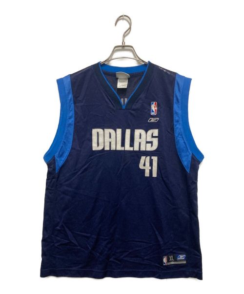 NBA（エヌビーエー）NBA (エヌビーエー) REEBOK (リーボック) メッシュタンクトップ ブルー サイズ:XLの古着・服飾アイテム