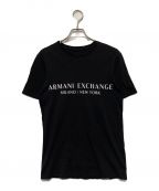 ARMANI EXCHANGEアルマーニ エクスチェンジ）の古着「ロゴＴシャツ」｜ブラック