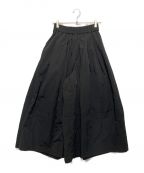 LOHENローヘン）の古着「ハイカウントグログランスカートパンツ」｜ブラック