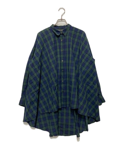 mizuiro-ind（ミズイロインド）mizuiro-ind (ミズイロインド) チェックシャツ ネイビー×グリーン サイズ:不明の古着・服飾アイテム