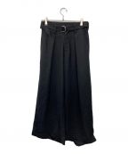 LiNoHリノー）の古着「BELTED WIDE PANTS」｜ブラック