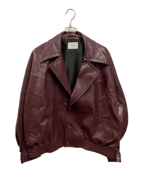 IROQUOIS（イロコイ）IROQUOIS (イロコイ) エコレザーピークドラペルオーバーサイズジャケット レッド サイズ:2の古着・服飾アイテム