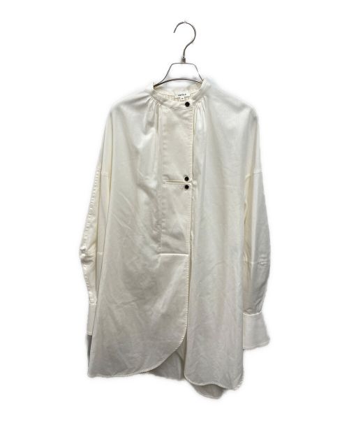 ENFOLD（エンフォルド）ENFOLD (エンフォルド) SOMELOSツイルオーバーロングBLOUSE ホワイト サイズ:38の古着・服飾アイテム