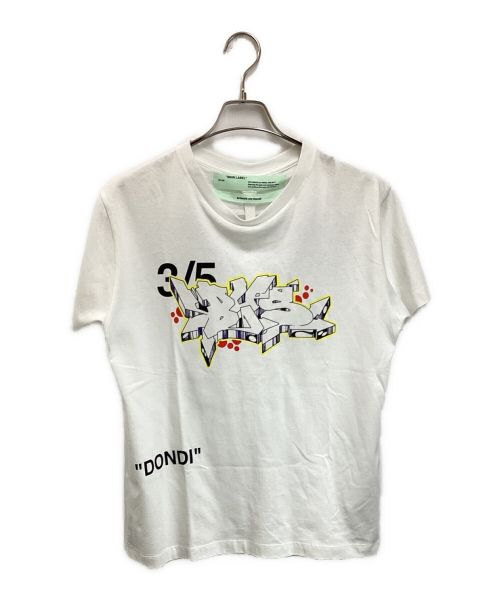OFFWHITE（オフホワイト）OFFWHITE (オフホワイト) 3/5 DONDIプリントTシャツ ホワイト サイズ:Mの古着・服飾アイテム