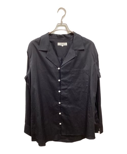 sulvam（サルバム）sulvam (サルバム) オープンカラー長袖シャツ ブラック サイズ:Lの古着・服飾アイテム