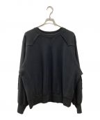 the lettersレターズ）の古着「WESTERN CUT OUT CREW NECK SWEAT SHIRT」｜ブラック