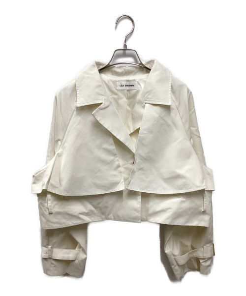 Lily Brown（リリーブラウン）Lily Brown (リリーブラウン) ショートトレンチコート ホワイト サイズ:Fの古着・服飾アイテム
