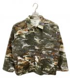 South2 West8サウスツー ウエストエイト）の古着「Hunting Shirt Cotton Back Sateen / Painting Pt.」｜グリーン