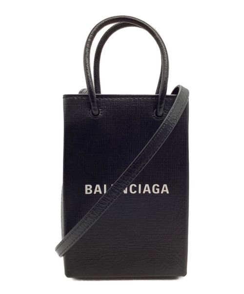 BALENCIAGA（バレンシアガ）BALENCIAGA (バレンシアガ) ショッピングフォンホルダーバッグ ブラックの古着・服飾アイテム
