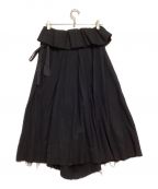 TAO COMME des GARCONSタオ コムデギャルソン）の古着「デザインウールスカート」｜ブラック