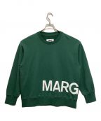 MM6 Maison Margielaエムエムシックス メゾンマルジェラ）の古着「ボーイズロゴプリントスウェットシャツ」｜グリーン