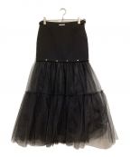 PRANK PROJECTプランクプロジェクト）の古着「Metal Dot Tulle Skirt」｜ブラック