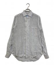 LORO PIANA (ロロピアーナ) リネンストライプシャツ ブルー サイズ:XS