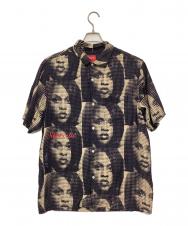 SUPREME (シュプリーム) Lil Kim S/S Shirt グレー×ベージュ サイズ:L