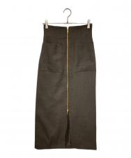 allureville (アルアバイル) メランジピンヘッドサススカート ブラウン サイズ:2