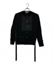 UNDERCOVER (アンダーカバー) プリーツウールカーディガン ブラック サイズ:１