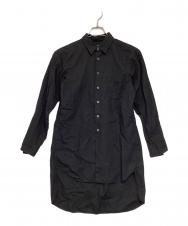 BLACK COMME des GARCONS (ブラックコムデギャルソン) ロングコットンシャツ ブラック サイズ:S