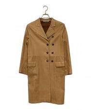 JIL SANDER (ジルサンダー) レザーチェスターコート ブラウン サイズ:38